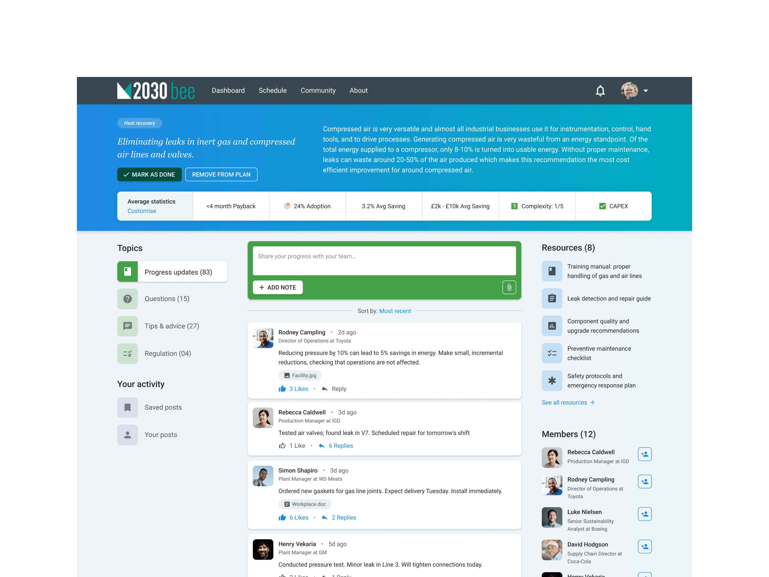 The Manufacture 2030 platform interface with custom illustration.