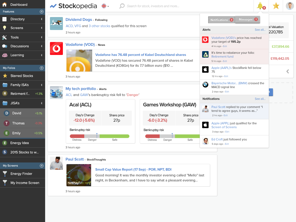 The home page in the first version of the redesign.
